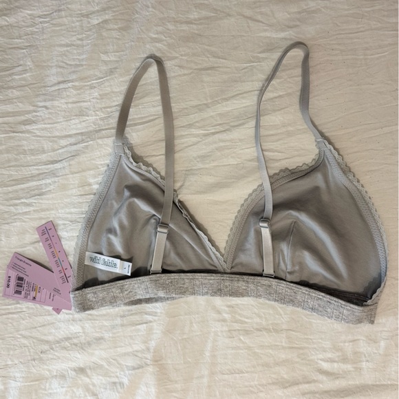 Gray Lace Bra with Spaghetti Straps - Picture 2 of 5